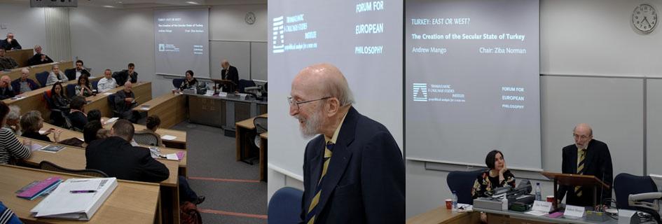 Andrew Mango's lecture, 26 May 2009