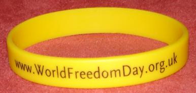 World Freedom Day silicon wristbands
